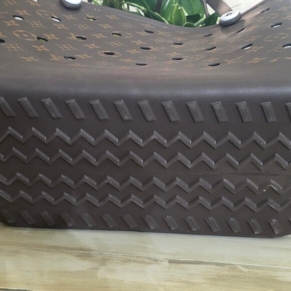 NOT A B*GG Bag luxury INSPIRED brown Perforated Tote Bag EXTRA LARGE New - Picture 3 of 5